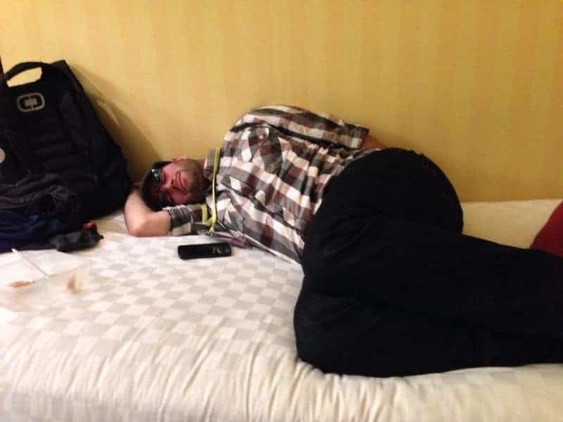 Yep... Completely passed out after a looooong conference. #Sneekyphotoshooter